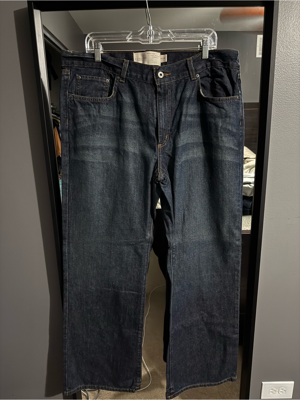 Sonoma Men's Straight Jeans in Dark Indigo Blue